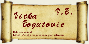 Vitka Bogutović vizit kartica